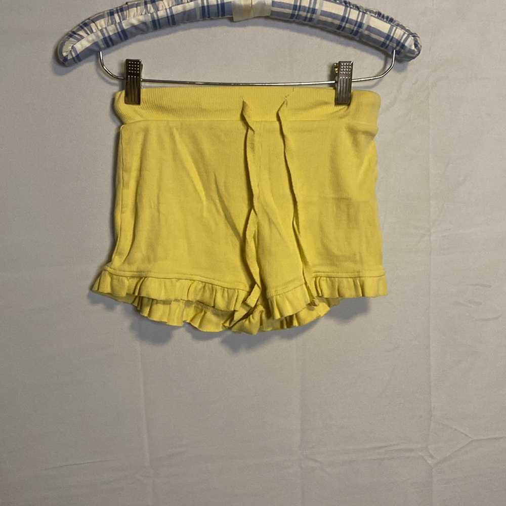 Zara elastic waist yellow shorts